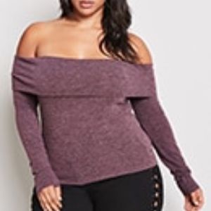 Plus Size Off-the-Shoulder Top